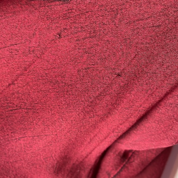 OSO Casuals rayon topper, size L in garnet red with embroidery and lace, size L - Picture 10 of 10